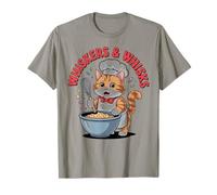 Bonita Camiseta Estampada con diseño de Gato Chef Baking de Whiskers & Whiskers Camiseta