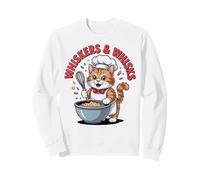 Bonita Camiseta Estampada con diseño de Gato Chef Baking de Whiskers & Whiskers Sudadera