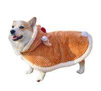 Bonita capa con capucha de reno para mascotas, para celebración de Navidad, cómoda, disfraz de invierno cálido para perros y gatos