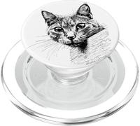 Bonita Cara de Gato Curiosa para Todos los entusiastas de los Animales PopSockets PopGrip para MagSafe