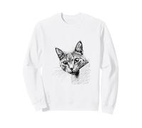 Bonita Cara de Gato Curiosa para Todos los entusiastas de los Animales Sudadera