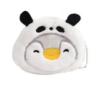 Bonita cartera de felpa con forma de animal para tarjetas de negocios, regalo de negocios, bolsillo para cambio, monedero para hombres y mujeres, monedero pequeño, b, Mass Beauty