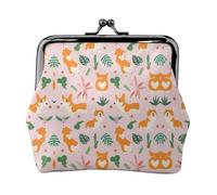 Bonita cartera ligera minimalista con estampado de corgi, para viajes escolares y de trabajo, conciertos, kit de viaje