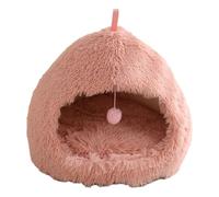Bonita casa para mascotas, suave y larga, de felpa, para interiores, con juguete para colgar, antideslizante y cálido para perros pequeños, gatos, gatos, cama cueva