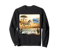 Bonita Cebra con Colores de Botswana y gráfico Natural Sudadera