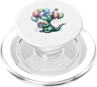 Bonita celebración de Fiesta de Dinosaurio con Globos PopSockets PopGrip para MagSafe