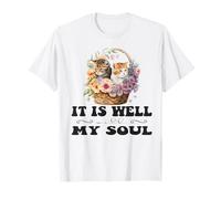 Bonita Cesta Cristiana con Gatitos de It Is Well with My Soul Camiseta