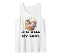 Bonita Cesta Cristiana con Gatitos de It Is Well with My Soul Camiseta sin Mangas