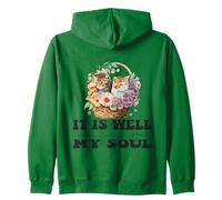 Bonita Cesta Cristiana con Gatitos de It Is Well with My Soul Sudadera con Capucha