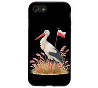 Bonita cigüeña en el Prado para los Amantes de los Animales polacos Carcasa para iPhone SE (2020) / 7/8