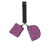 Bonita correa de muñeca ligera con estampado de leopardo turquesa para deportes al aire libre, bolsa de deporte para uso diario, gimnasio, viaje