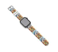 Bonita correa de reloj Gold Retriever Dogs compatible con Apple Watch, correas de reloj de silicona, correas de repuesto, 42mm/44mm, Silicona, Sin piedra preciosa