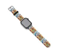 Bonita correa de reloj Gold Retriever Dogs compatible con Apple Watch, correas de reloj de silicona, correas de repuesto, 42mm/44mm, Silicona, Sin piedra preciosa