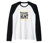 Bonita declaración de búsqueda del tesoro para los amantes de los piratas Camiseta Manga Raglan