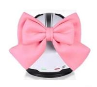 Bonita decoración de casco de motocicleta con lazo con tela de cinta de satén para cascos de vehículos eléctricos, ajuste, diseño de doble capa con acento de lazo (rosa claro)