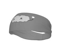 Bonita diadema con diseño de cerebro feliz con brazos y piernas para hombre y mujer, antideslizante, deportiva, absorbente, ideal para gimnasio, baloncesto, yoga.