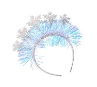 Bonita diadema con diseño de copo de nieve para mujer, para sesiones de fotos, fiesta de Navidad, accesorios para el cabello, diadema de oropeles para niños, diadema de oropeles para niños, diadema