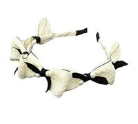 Bonita diadema con lazo para el pelo, diadema delicada para fiesta, fiesta de cumpleaños, banquete, disfraces, accesorios para mujeres, niñas, diadema para lavar la cara con delicado lazo