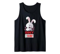 Bonita expresión de Obey The Bunny Pets, Divertida y Divertida Camiseta sin Mangas