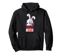 Bonita expresión de Obey The Bunny Pets, Divertida y Divertida Sudadera con Capucha
