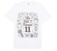 Bonita Fiesta de cumpleaños otoñal de The Fall I Turned 11 Comfort Colors Adult Heavyweight T-Shirt