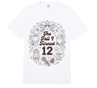 Bonita Fiesta de cumpleaños otoñal de The Fall I Turned 12 Comfort Colors Adult Heavyweight T-Shirt