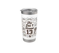 Bonita fiesta de cumpleaños otoñal de The Fall I Turned 13 Vaso térmico de acero inoxidable de doble pared