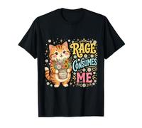 Bonita Flor de Gatito Graciosa Que la Rabia me Consume Camiseta