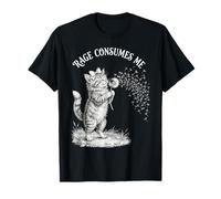 Bonita Flor de Gatito Graciosa Que la Rabia me Consume Camiseta