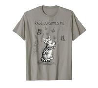 Bonita Flor de Gatito Graciosa Que la Rabia me Consume Camiseta