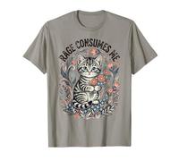 Bonita Flor de Gatito Graciosa Que la Rabia me Consume Camiseta