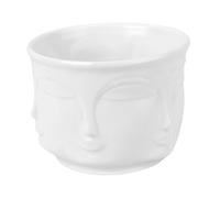 Bonita Florero Decorativo de cerámica Moderno con diseño Cara Hombre for Flores Decoraciones para estanterías