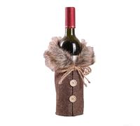 Bonita funda de tela para botella de vino para eventos de Navidad que mejora tu decoración festiva (B)