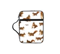 Bonita funda para la Biblia con estampado de ardilla, funda de transporte con asa duradera, bolsa protectora de la iglesia para hombres y mujeres