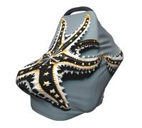 Bonita funda para silla de cochecito de bebé con diseño de estrellas de mar, toldo de privacidad para recién nacidos y nuevas mamás, perfecto para silla alta