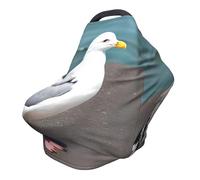 Bonita funda versátil para silla de paseo con estampado completo de gaviota, especialmente diseñada para tu bebé