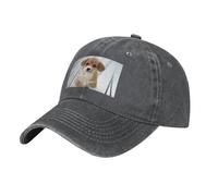 Bonita gorra de béisbol con diseño de cachorro y perro, sombrero de vaquero a la moda, ala curva, ajustable, deportes al aire libre, compras, camping
