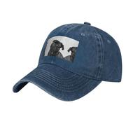 Bonita gorra de béisbol con diseño de perro carlino negro, ala curvada, ajustable, para deportes al aire libre, compras, camping