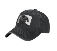Bonita gorra de béisbol con diseño de perro carlino negro, ala curvada, ajustable, para deportes al aire libre, compras, camping