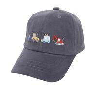 Bonita gorra de béisbol para niños con bordado de tractor y excavadora, ajustable, de algodón lavado, vintage, divertido sombrero de sol