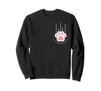 Bonita huella de garra de gato para amantes de los animales y dueños de mascotas Sudadera