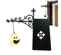 Bonita lámpara de lectura fantasma, linterna decorativa de Halloween, decoración LED para estante de libros, lámpara de mesa ambiental, 10.24 x 8.66 pulgadas, para dormitorio, mesita de noche