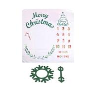 Bonita manta de crecimiento mensual para bebés, niños y niñas, sesiones de fotos temáticas de Navidad, accesorios de fondo