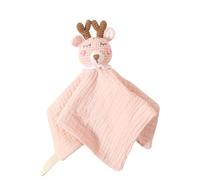 Bonita manta de ganchillo con diseño de animales para niños pequeños, de algodón suave, versátil como paño para eructos o juguetes de ganchillo
