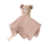 Bonita manta de ganchillo para bebé, toalla de algodón suave, juguete relajante para muñecas para mayor comodidad y seguridad, appease multiusos para niños pequeños