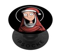 Bonita María Festiva de Nazaret en Navidad Busca Creyente PopSockets PopGrip Adhesivo