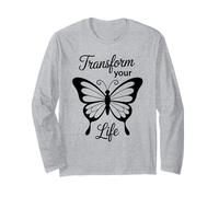 Bonita Mariposa Minimalista Que transforma y Cambia tu Vida Manga Larga