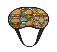 Bonita máscara de dormir con borde negro de satén para bloquear la luz y dormir reparador