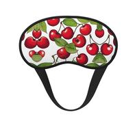 Bonita máscara de ojos con estampado de cereza roja dulce 3 para dormir, suave, cómoda, sombra de ojos, máscara de ojos opaca, para viajes, camping