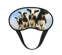 Bonita máscara de ojos con estampado de vaca, borde negro, con buen efecto de sombreado, es una opción ideal para viajes, meditación, etc